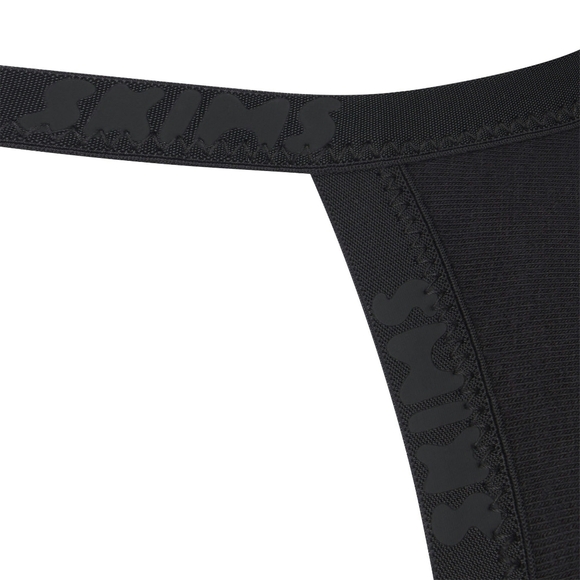 NWT SKIMS Cotton Logo String Thong (Soot) Size XL - Picture 5 of 10
